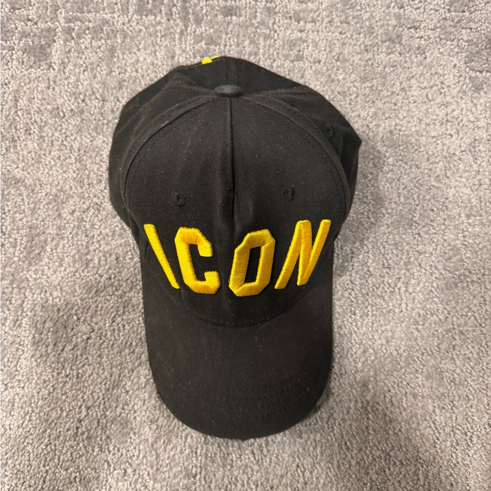 Black and Yellow ICON DSQUARED Baseball Hat